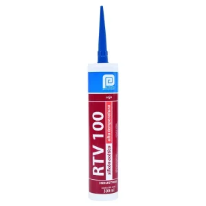 CAJA DE SILICÓN ALTA TEMPERATURA RTV 100 ROJO USO AUTOMOTRIZ DE 300 MILILITROS  (25 PIEZAS)