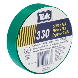 CINTA DE AISLAR 19 (3/4) X 18M VERDE