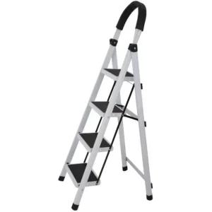 ESCALERA ALUMINIO PEGABLE PARA CUBETA 4 ESCALONES  1.52  METROS