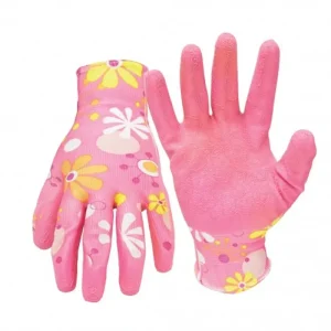 GUANTE POLIÉSTER CUBIERTO LÁTEX COLOR ROSA CHICO
