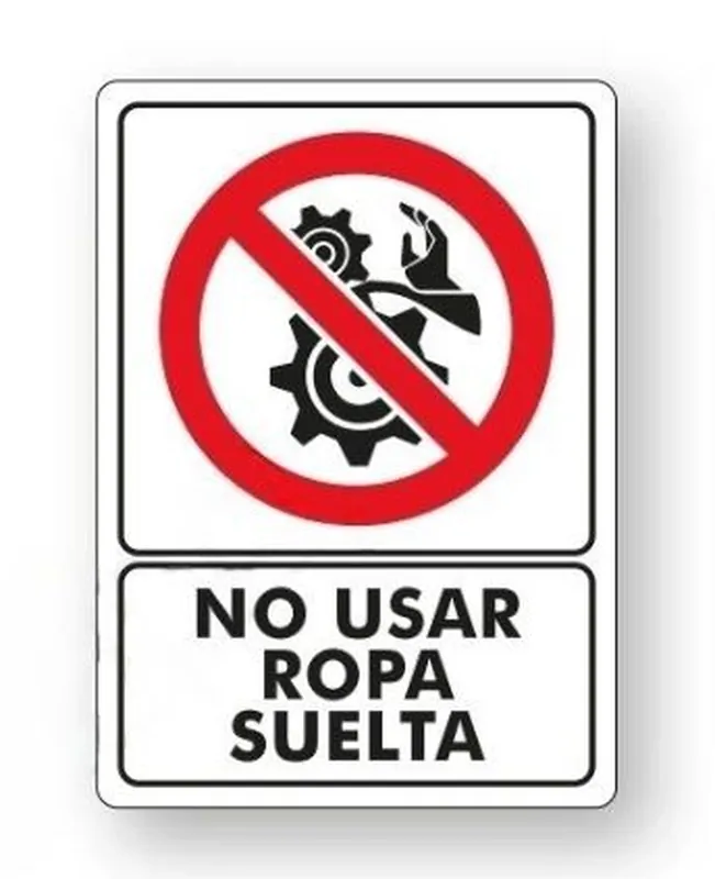 NO USAR ROPA SUELTA